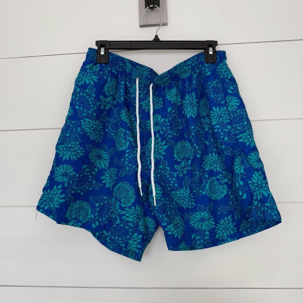 Trunks Men’s Large Blue Patterned Swim Trunks